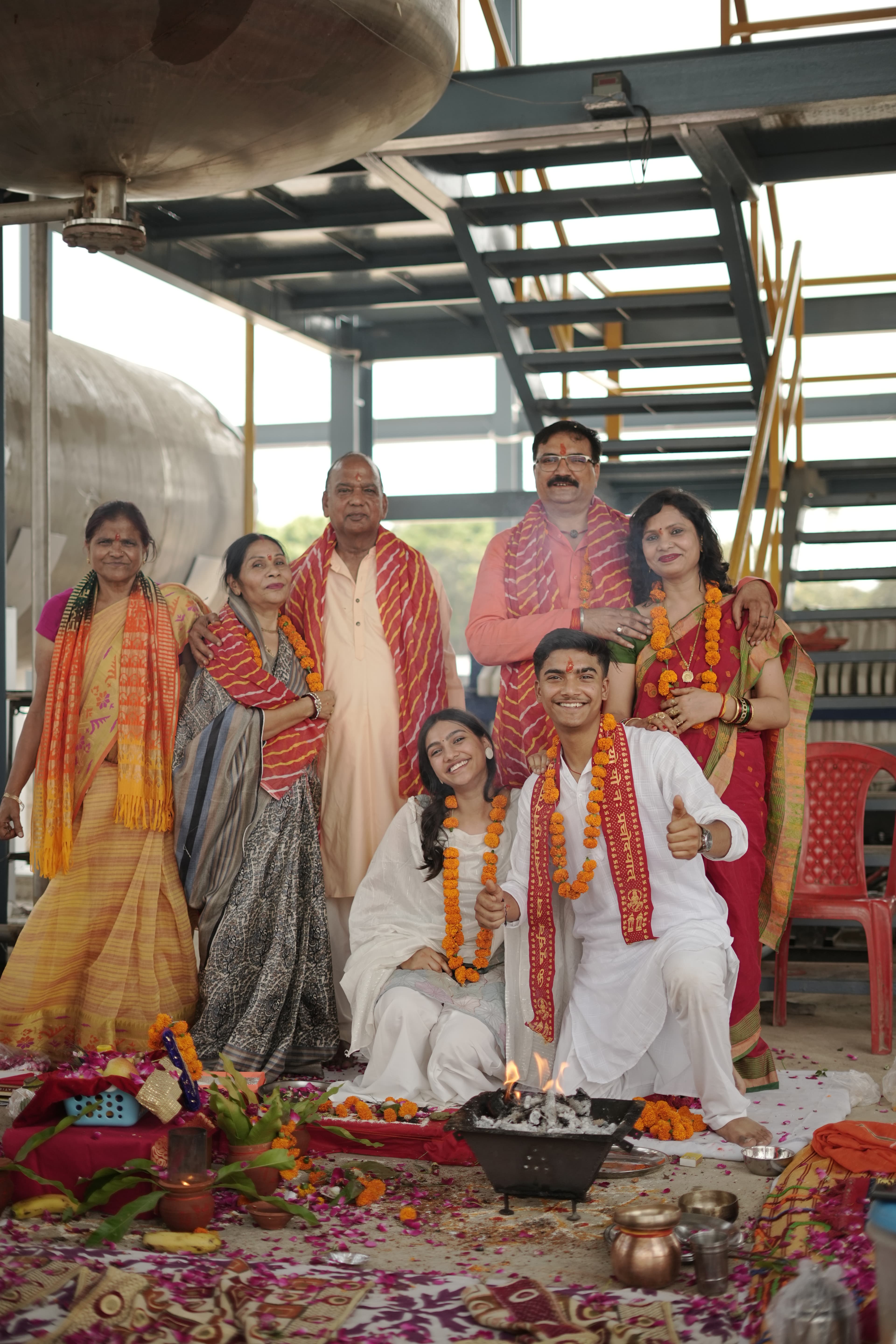 Team and Family at the Ritual Image